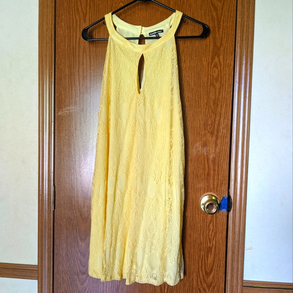 Charlotte Russe Yellow Lace Dress